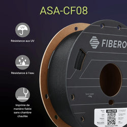 Polymaker - Fiberon - ASA-CF08 Noir (Black) - 1.75 mm - 500g