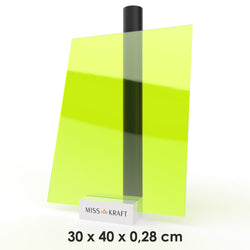 Plaque acrylique MissKraft - Transparent Jeune Fluo