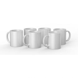 Cricut - Mug en céramique - blanc - 15 oz / 425 ml (lot 6 Mugs)