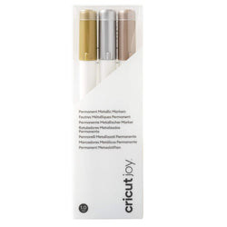 Cricut - Joy - Marqueurs métalliques permanents - Or/Argent/Cuivre (Gold/Silver/Copper) - 3 pièces