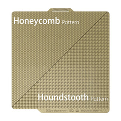 BIQU - Plateau d'impression texturé Dual pour X1/P1/P2/A1 - Nid d'abeille et Pied-de-poule (Honeycomb &amp; Houndstooth Patterns) - 257 x 257 mm