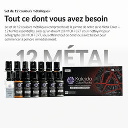 Kaleido ColorWorks - Gloss/Metal - Pack 12 Couleurs Métallisées (12 Metal Colors Set)