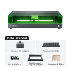 xTool  - S1 20W + IR 1064 - Kit Rotatif