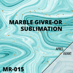 marbre givré or sublimation infusible ink transfert feuille atome3d 30x30 cm