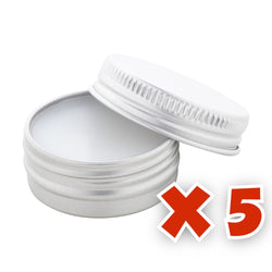 MissKraft - 5 Baumes à lèvre en métal à graver Contor - Argent