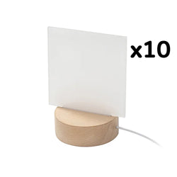 MissKraft - 10 Lampes Rectangulaires Personnalisables en Sublimation - 7 couleurs