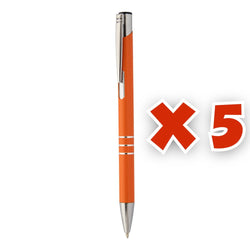 MissKraft - 5 Stylos à bille à graver Rechannel - Orange