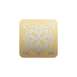 MissKraft - Sublimation - 5 Sous-verres en Acier Carré - Or Mat