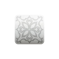 MissKraft - Sublimation - Lot de 5 Sous-verres en Acier Carré - Argent