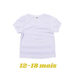 MissKraft - Sublimation - T-shirt Bébé - Blanc - 12/18 mois