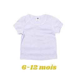 MissKraft - Sublimation - T-shirt Bébé - Blanc - 6/12 mois