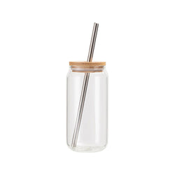 MissKraft - Sublimation - Verre couvercle bambou - Verre - 550 ml