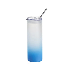 MissKraft Sublimation | Verre Givré avec Paille | Bleu Dégradé | 750 ml