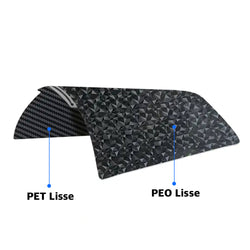 Ziflex - Plateau d'impression pour Bambu Lab Séries X1/P1/P2/A1 - PEO & Fibre de Carbon PET Smooth - 257 x 257 mm