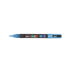 POSCA - Marqueur Pointe Conique Fine - Bleu Foncé Pailleté