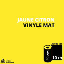 AVERY 500 - Vinyle Adhésif - Jaune Citron Mat - 39 cm x 10 m