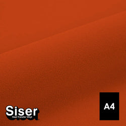 Siser - Flock - Feuille A4 Thermocollant - (S0006) Orange Velours - 20 x 30 cm