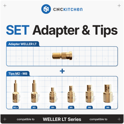 CNC Kitchen - Pannes à Souder + Adaptateur pour Weller LT - 7 pièces