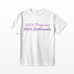 T-shirt 100% Polyester Blanc Homme XXL pour sublimation