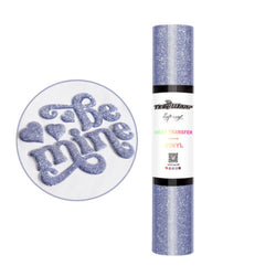TeckWrapCraft - Puff HTV Thermocollant Pailleté - Bleu Ange - 30 cm x 1,5 m