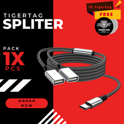 TigerTag Spliter (USB-C vers 2x USB-A)
